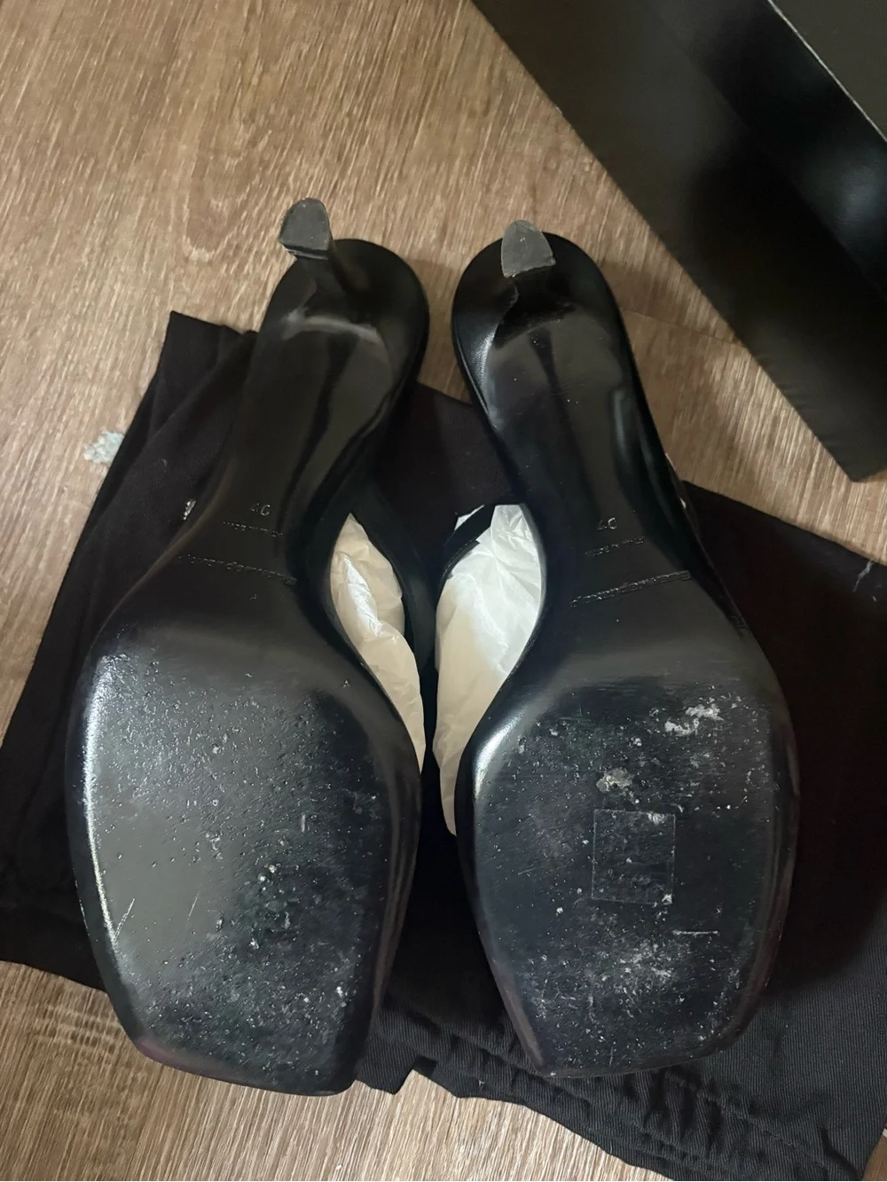 Alexander Wang Black Patent Ivy 65 Thong Mule Heels